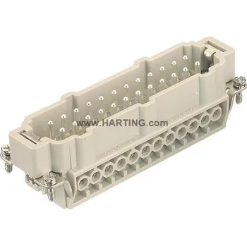 Elektrický konektor AVE VLOŽKA HAN 24E ŠROUBOVÁ VIDLICE 24+PE 16A 0,75-2,5MM2 09330242601