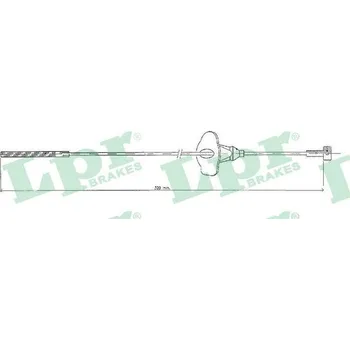Lanko parkovací brzdy Tažné lanko, parkovací brzda AP-LPR C0251B