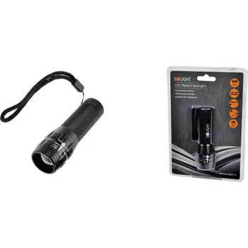 Svítilna SOL SVÍTILNA LED KOVOVÁ 1W LED, ČERNÁ, FOKUS, 3 X AAA, WL08