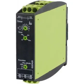 Relé TELE RELÉ ČASOVÉ G2ZA20 10MIN 24-240V AC/DC MULTIFUNKČNÍ 5 FUNKCÍ ZPOŽDĚNÍ VYPNUTÍ 10 MIN 2 CO 120600