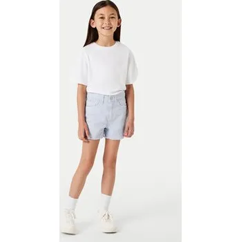 Dámské kraťasy NAME IT Džínové šortky 13239003 Světle modrá Mom Fit 116