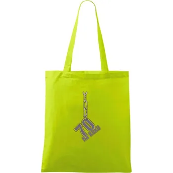 70 let na krku řetěz - Taška bavlněná - 42 x 38 cm ( Limetková )