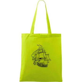 Plachetnice velká - Taška bavlněná - 42 x 38 cm ( Limetková )