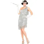 Dámský kostým Flapper stříbrný Velikost: M
