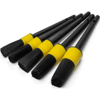 Detailingové štětce pro interiér i exteriér, sada 5 ks, barva: černo-žlutá