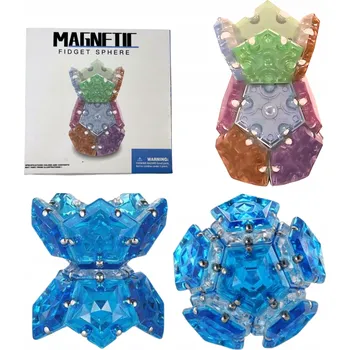 Dřevěná hračka MAGNETYCZNA UKŁADANKA 3D – FIDGET SPHERE | Senzorická hračka