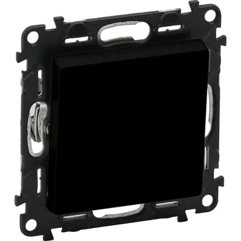 vypínač LEG VALENA 756311 LIFE TLAČÍTKO NO-NC ČERNÁ