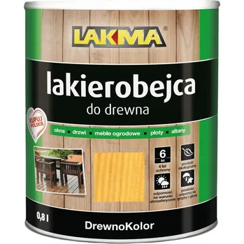 Lak na dřevo Lazura na dřevo Lakma 0,8 l hnědá lesklá