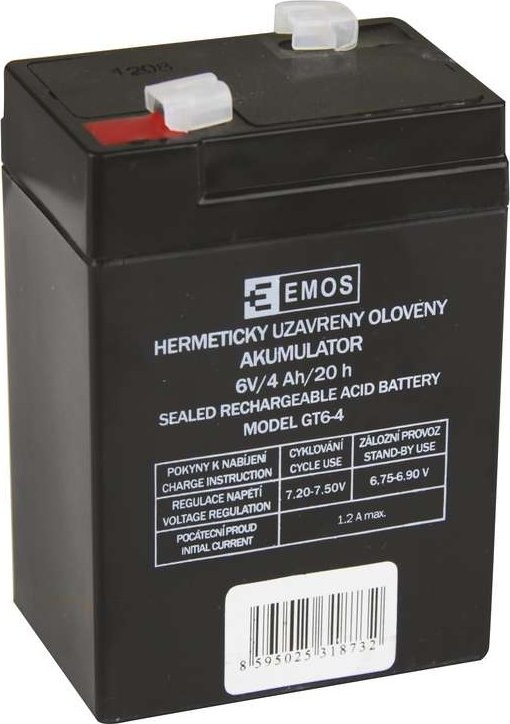 EMOS AKUMULÁTOR OLOV. GT6-4,2AH 6V 4AH E640 (PRO 3810) B9641