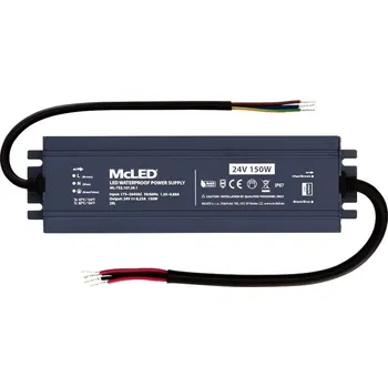 spínaný zdroj MCLED ZDROJ NAPÁJ. 150W DC24V 6,25A IP67 HLINÍK ML-732.107.39.1