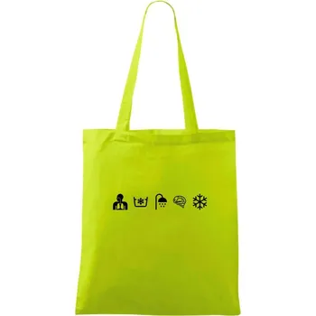 Ikony otužování - Taška bavlněná - 42 x 38 cm ( Limetková )