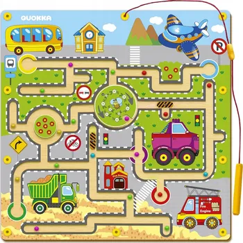 Dřevěná hračka Montessori Labyrint – Magnetická hračka pro děti