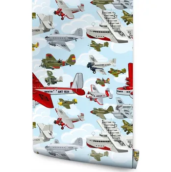 Fototapeta Tapeta pro teenagery Letadla VINTAGE Oblaka Dekorace