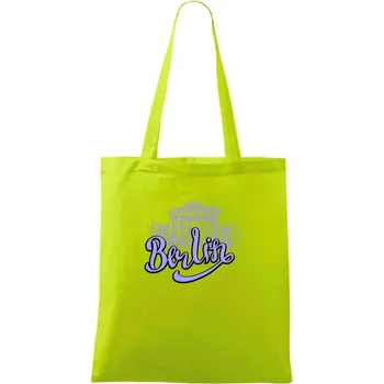 Berlin Lettering - Taška bavlněná - 42 x 38 cm ( Limetková )