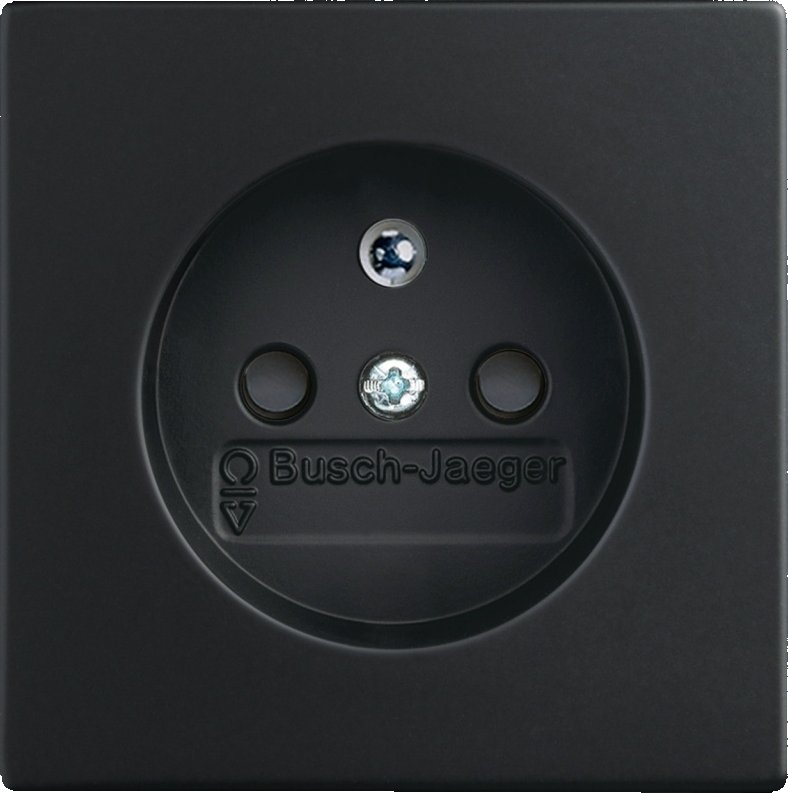 ABB FUTURE 6619B-A06357885 ZÁSUVKA JEDNONÁSOBNÁ S OCHRANNÝM KOLÍKEM S CLONKAMI MECHOVÁ ČERNÁ