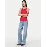 Pieces Top Ruka 17133673 Červená Slim Fit XS