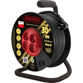 Prodlužovací kabel Prodlužovací přívod na bubnu ELGOTECH PZB-40-30G/2,5 30m 4xzásuvka 3x2,5mm guma
