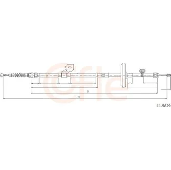 Auto-moto Tažné lanko, parkovací brzda COFLE 11.5829
