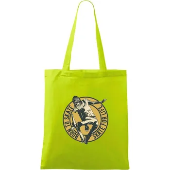 Skate girl - Taška bavlněná - 42 x 38 cm ( Limetková )