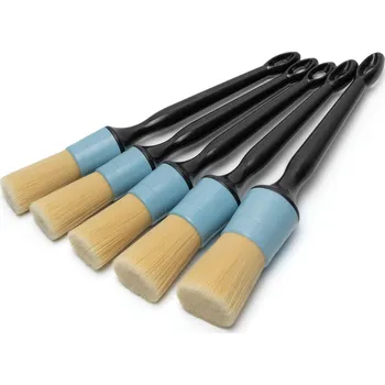 Detailingové štětce pro interiér i exteriér, sada 5 ks, barva: černo-modrý s extra jemnými vlákny