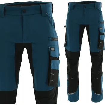 Pánské kalhoty Pánské pracovní kalhoty BOZP, odolné, pohodlné, petrolejové, reflexní, do pasu, velikost 50