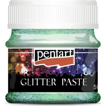 Speciální výtvarná barva Pentart Glitrová pasta fine PENTART 50 ml SVĚTLÁ ZELENÁ