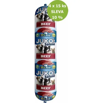 Krmivo pro psa JUKO Salami Beef (hovězí) 1 kg, 4 x15 ks