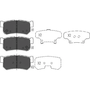 Brzdová destička Sada brzdových destiček, kotoučová brzda KAVO PARTS KBP-7501