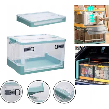 Úložný box Úložný box na oblečení Knihy Hračky Skládací kontejner na kolečkách Modrý 40L