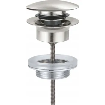 Sifon Zátka s přepadem klik-klak kulatý Grohe stříbrná