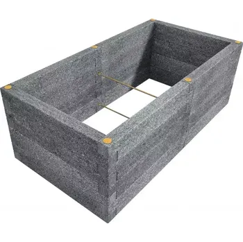 Vyvýšený záhon LEIER Durisol Vyvýšený záhon typ R 120x230x80cm - antracit