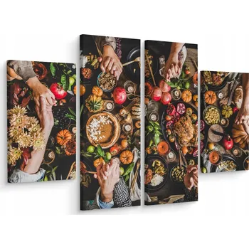 Obraz Čtyřdílný obraz Ovoce Jídlo Rodina 160x120