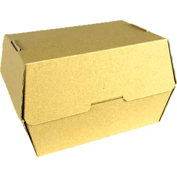 Jednorázové nádobí Fast food box - 190x135x143 mm Hnědá 10 ks