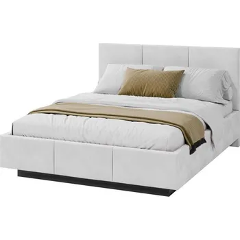 Postel Čalouněná postel AVEIRO 120x200 s kovovým zdvižným roštem PARIS BÍLÁ