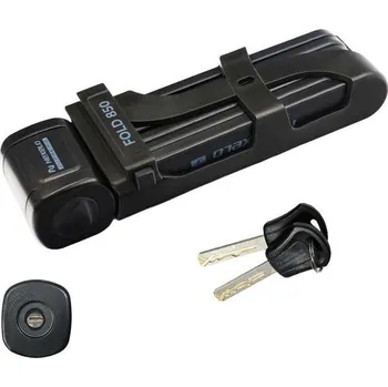 Zámek na kolo Nexelo Supreme Fold 850mm Klíč skládací černý zámek + DÁREK