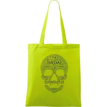 Média lžou (Hana-creative) - Taška bavlněná - 42 x 38 cm ( Limetková )