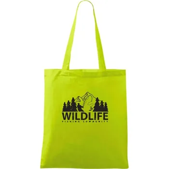Nákupní taška Wildlife fishing - Taška bavlněná - 42 x 38 cm ( Limetková )