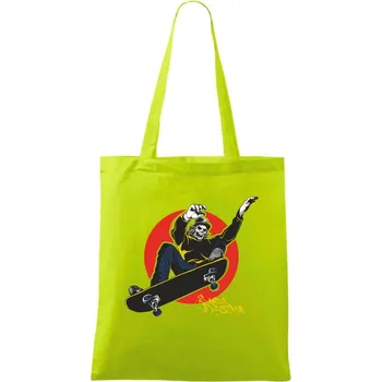 Skull Skater on style - Taška bavlněná - 42 x 38 cm ( Limetková )