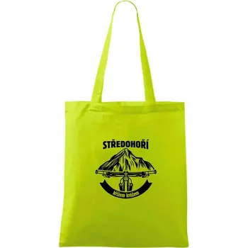 České středohoří křížem krážem - Taška bavlněná - 42 x 38 cm ( Limetková )