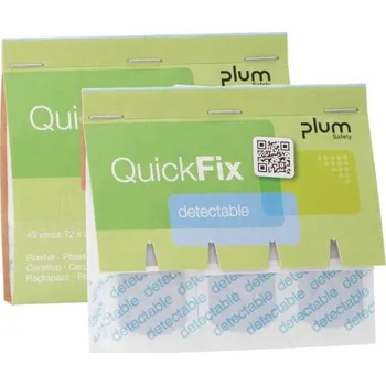 Náplast Plum Safety Plum QuickFix Detectable, 45 náplastí, detekovatelné díky kovu