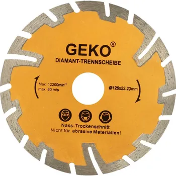 Řezný kotouč Kotouč diamantový řezný segmentový, 125x8x22,2mm GEKO G00225