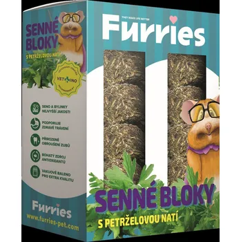 Krmivo pro hlodavce Furries senné bloky z českých luk s petrželovou natí 800g