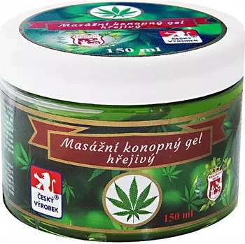 Tělový balzám Konopný masážní gel Cannabis - hřejivý, 150 ml