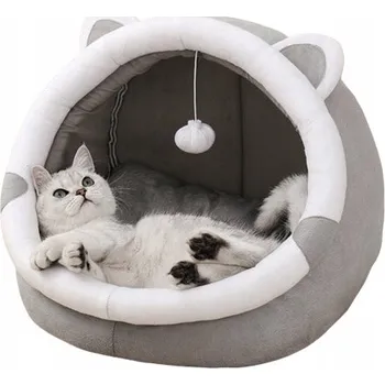 Pelíšek pro psa VELKÝ DOMEČEK BOUDA PELÍŠEK PRO KOČKY PSA HRAČKA POLŠTÁŘ PLYŠ 50cm DH-05-L