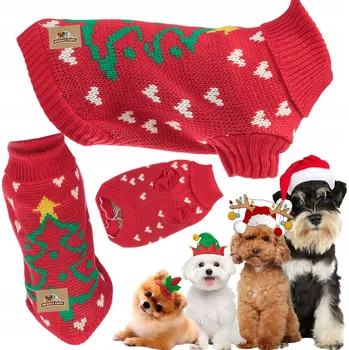 Obleček pro psa SWETEREK dla psa kota ŚWIĄTECZNY na zimę obleček teplý ROLÁK L