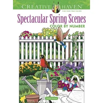 Creative Haven Spectacular Spring Scenes Color by Number - Toufexis, George