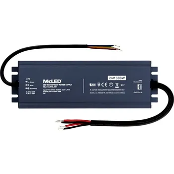 spínaný zdroj MCLED ZDROJ NAPÁJ. 300W DC24V 12,5A IP67 HLINÍK ML-732.110.39.1