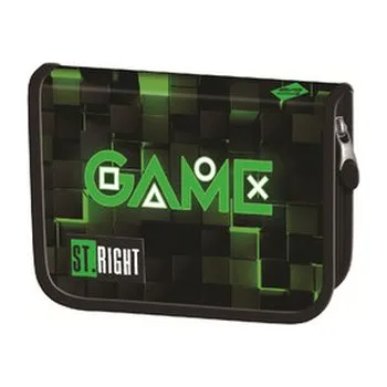 Set školních potřeb Piórnik dwuklapkowy bez wyposażenia. Green Game