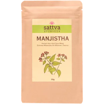Pleťová maska Sattva Manjistha bylinná pleťová maska a vlasy, 50 g