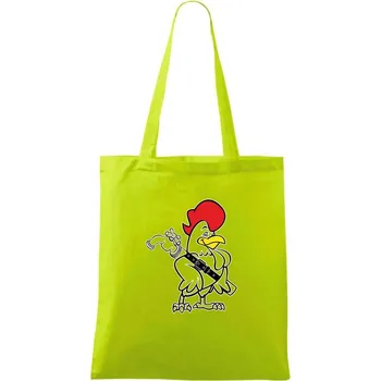 Zarostlý kohout - Taška bavlněná - 42 x 38 cm ( Limetková )